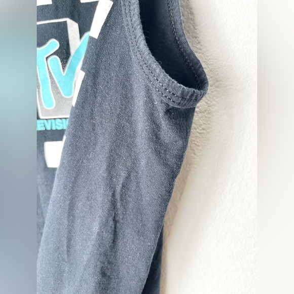 Men’s MTV Music Television Checker Logo Retro Sleeveless T-Shirt Size: Medium - Picture 3 of 8